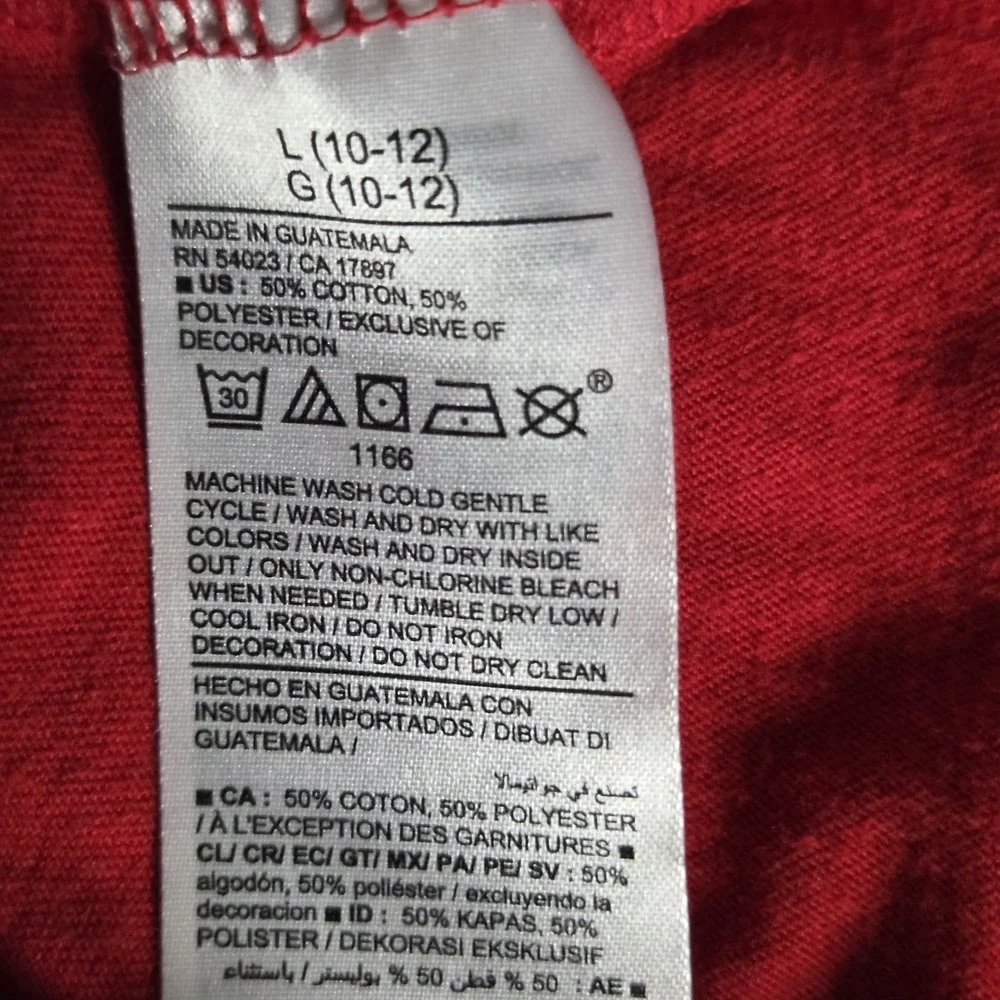 Old Navy Kids Size Large Disney Mikey Mouse Graphic T-shirt Red